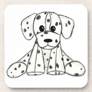 Porta-copo Desenho de cão de pelúcia Dalmaciano em forma de