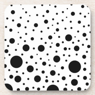 Porta-copo Desenho de Círculo Preto e Branco