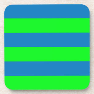 Porta-copo Desenho de Listras Azuis e Verdes