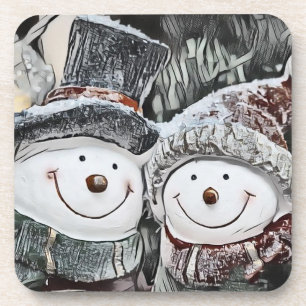 Porta-copo Desenho de Snowman e de Snow