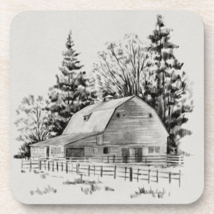 Porta-copo Desenho Distante do Barn I