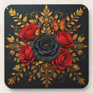 Porta-copo Desenho Floral Elegante