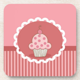 Porta-copo Design cor-de-rosa do cupcake