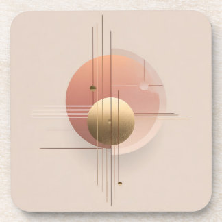 Porta-copo design de arte moderna com círculos e linhas plane