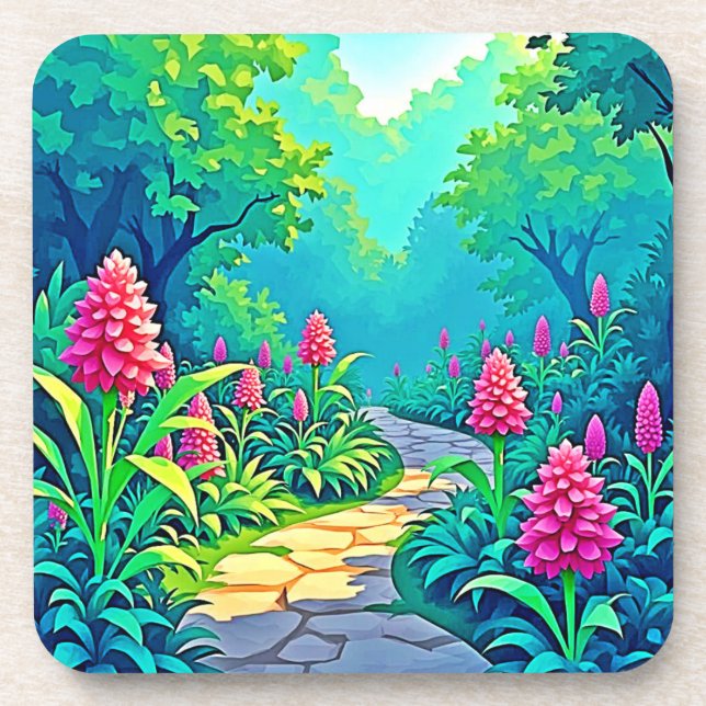 Porta-copo Design de Caminho do Jardim Magnético (Frente)