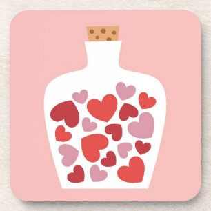 Porta-copo Design de cartão do dia dos namorados