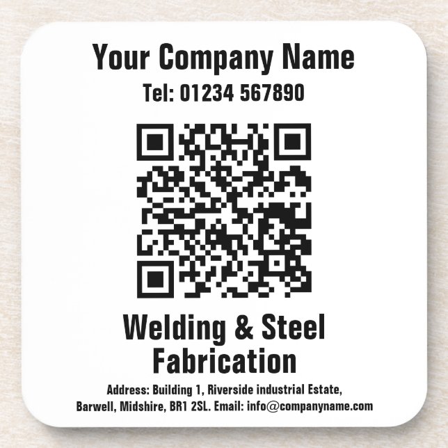 Porta-copo Design de Código QR de Soldadura e Malha (Frente)