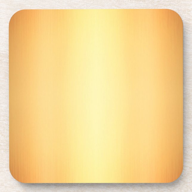 Porta-copo design de cor sólida ouro amarelo- (Frente)