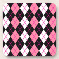 Design de diamante argila rosa preto e branco