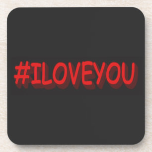 Porta-copo Design de Expressão Bestial "#ILOVEyou". Comprar A