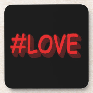 Porta-copo Design de Expressão de Corte "#LOVE". Comprar Agor