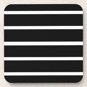 Porta-copo Design de faixas brancas e pretas