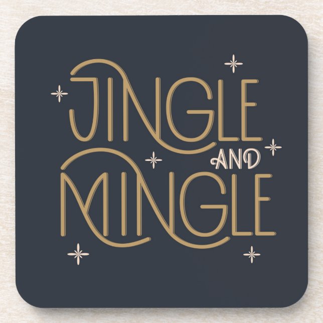 Porta-copo Design de Festivo Jingle e Mingle Holiday (Frente)