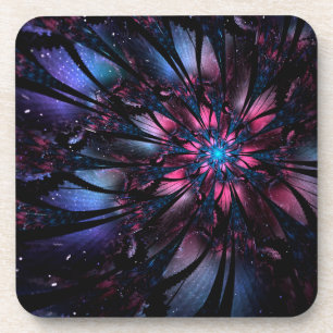 Porta-copo design de flor fractal abstrato.