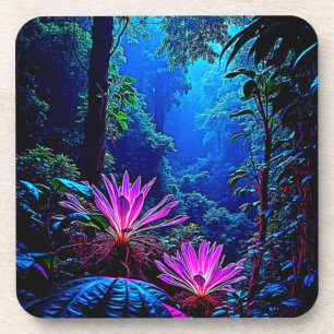 Porta-copo Design de Floresta Mística Glowing Jungle