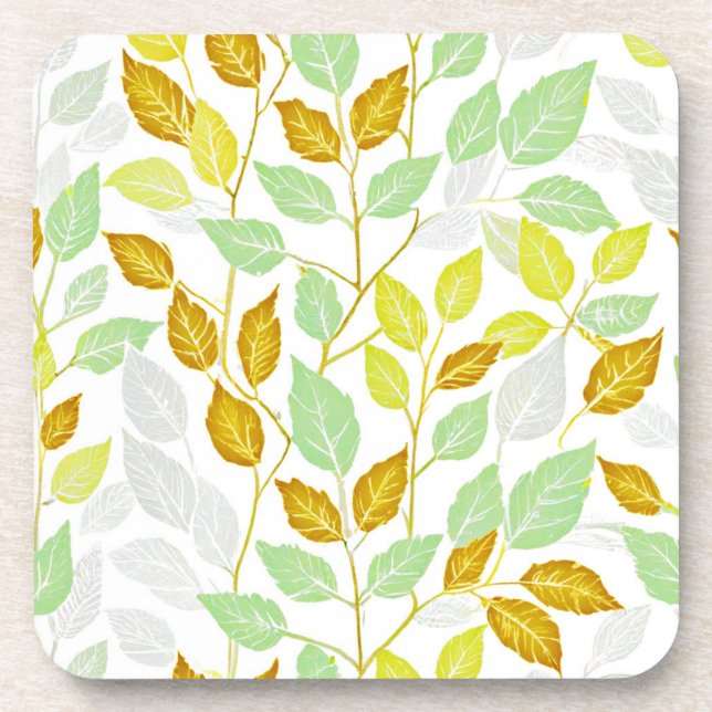 Porta-copo Design de Folha Elegante Inspirada na Natureza (Frente)