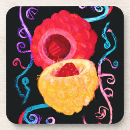 Porta-copo Design de Fruta de Neon Tropical Vibrante