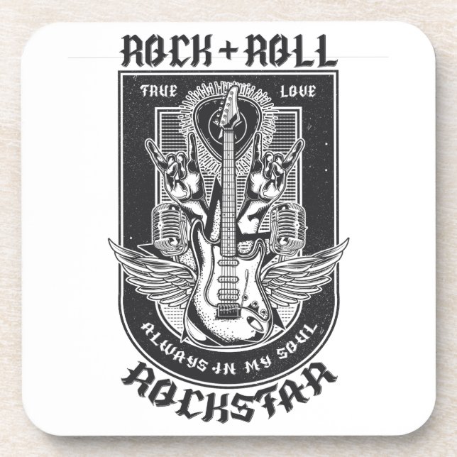 Porta-copo Design de Guitar Rock (Frente)