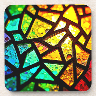 Porta-copo Design de Mosaico de Luz Abstrata Vibrante