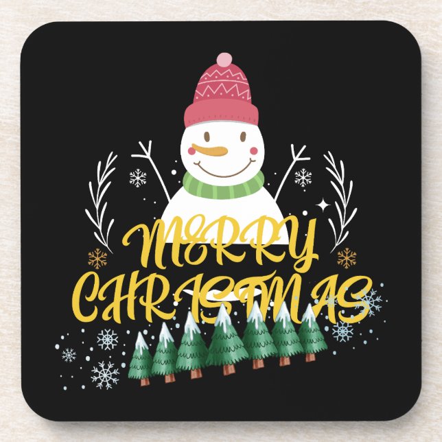 Porta-copo Design de Natal cheio de diversão (Frente)