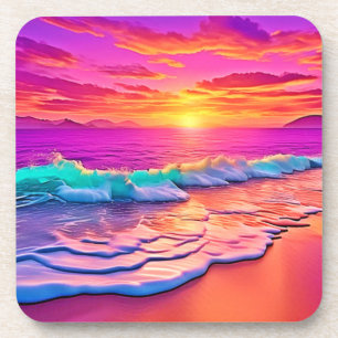 Porta-copo Design de Ondas Sunset Beach