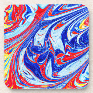 Porta-copo Design de Padrão Abstrato Azul Dinâmico