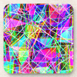 Porta-copo Design de Padrão Abstrato Vibrante