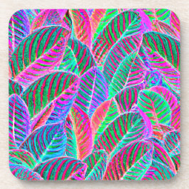 Porta-copo Design de padrão de folha vívida