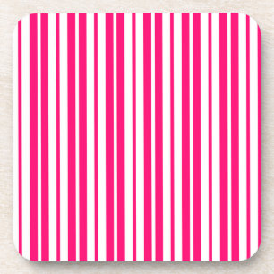 Porta-copo Design de padrão de listras verticais brancas rosa