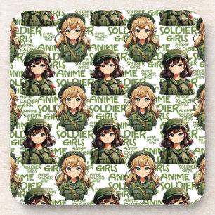 Porta-copo Design de Padrão de Meninas Soldier Animes