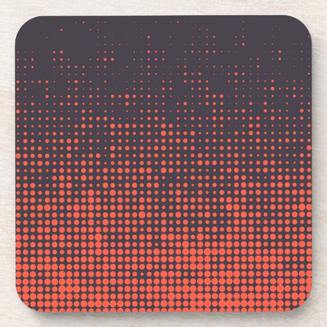 Porta-copo Design de padrão de pontos de meio tom laranja, mo (Frente)