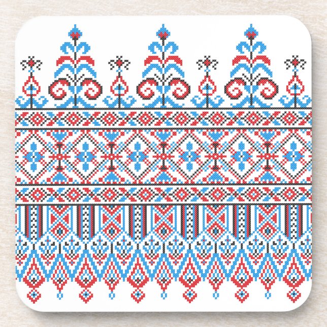 Porta-copo Design de pontos cruzados (Frente)