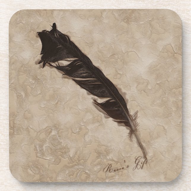 Porta-copo Design de Raven's Feather Bird-lover (Frente)