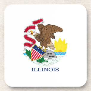 Porta-copo Design de Sinalizador do Estado de Illinois