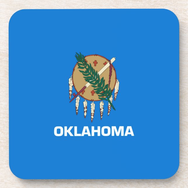 Porta-copo Design de Sinalizador do Estado de Oklahoma (Frente)