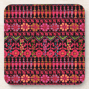 Porta-copo Design do bordado palestino Tatreez impresso