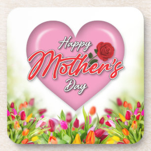 Porta-copo Design do Dia da Mãe Elegante e Corajoso