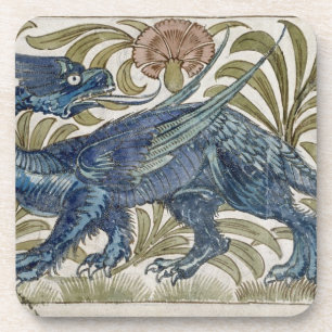 Porta-copo Design do "dragão" para um azulejo (w/c no papel)