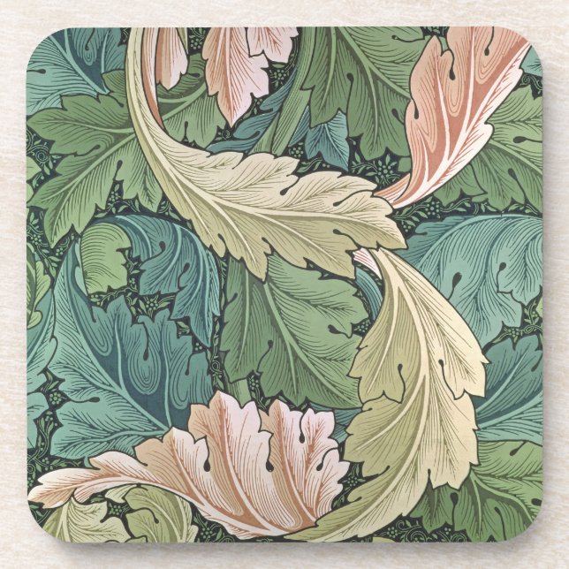 Porta-copo Design do papel de parede do "Acanthus", 1875 (Frente)