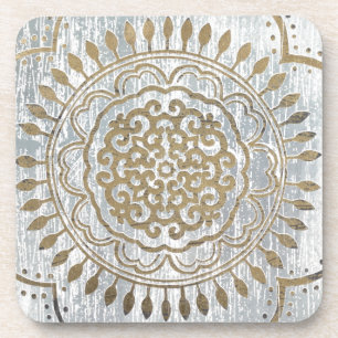 Porta-copo Design Dourado de Mandala