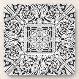 Porta-copo Design estilizado do painel de teto, 1870