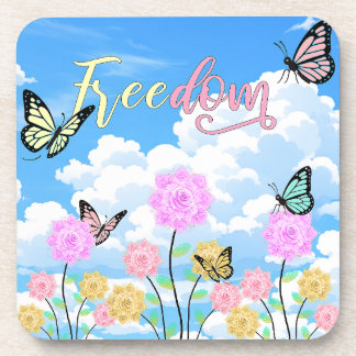 Porta-copo Design Floral Borboleta Liberdade