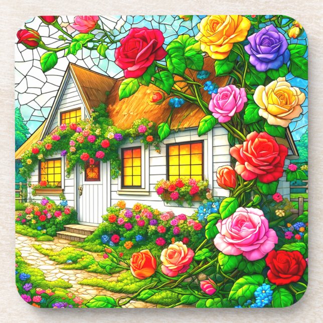 Porta-copo Design rosa (Frente)