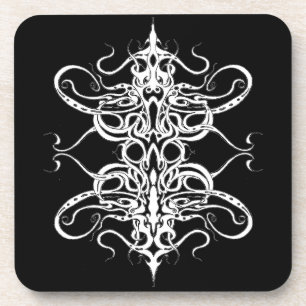 Porta-copo Design Tribal do Império Negro e Branco