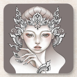 Porta-copo Dessous de verre Déesse de la terre brun