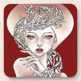 Porta-copo Dessous de verre Déesse du feu rouge