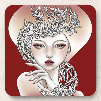 Porta-copo Dessous de verre Déesse du feu rouge