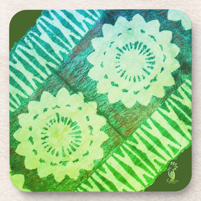 Porta-copo Dessous de verre en plastique dur. TAPA Vert (Frente)