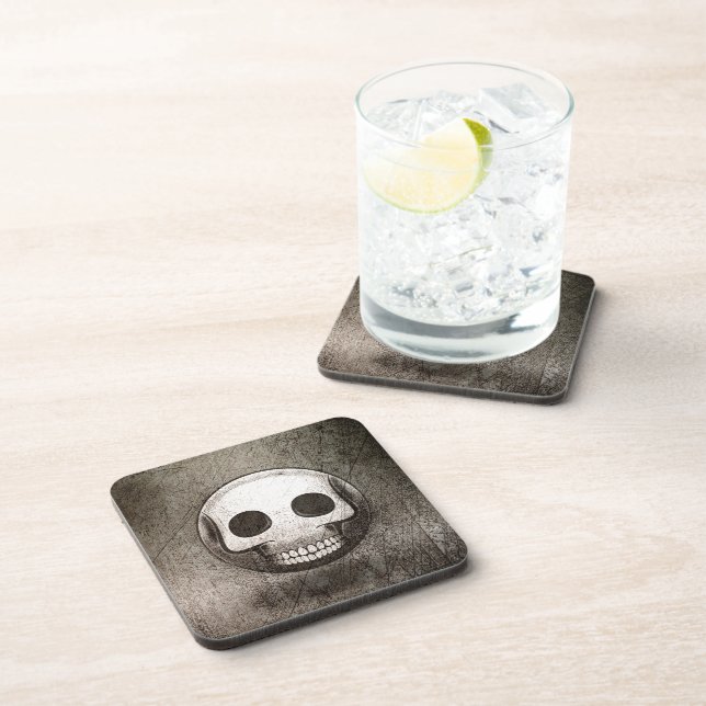 Porta-copo Dessous-de-verre Skullmoji Vintage (Lado Direito)