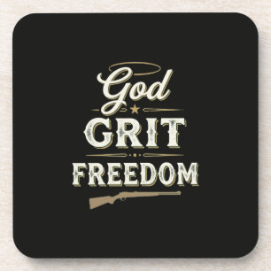 Porta-copo Deus Grit e Liberdade Design Tático Ocidental Fé
